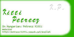 kitti petrecz business card